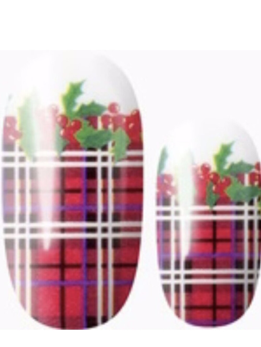 3 For 15 - LILY & FOX - HOLLY-DAY PLAID Holiday Nail Stickers Wraps Strips